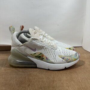 Nike Air Max 270 Shoes Womens Size 8.5 Summit White Floral Purple AT6819-100